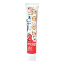 Eurofresh Little Kids 3+ Yaş Çilek Aromalı Çocuk ve Hassas Dişler için Diş Macunu 50 G