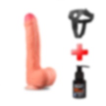 Odins Shop 28 CM Belden Bağlamalı Yeni Nesil Çift Katmanlı Realistik Dildo Penis
