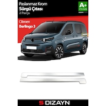 S-dizayn Citroen Berlingo 3 Krom Sürgülü Kapı Çıtası 2 Prç 2019 Üzeri A+ Kalite