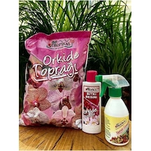 Orkide Toprağı 3 Lt+orkide Çiçek Açtıran Bitki Besini 225 Ml+yapr