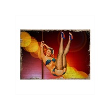 Bedeko Halat Ve Pin Up Kızı Modern Mdf Tablo 25 Cm X 35 Cm