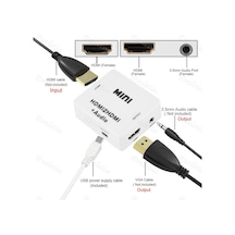 Hdmı To Hdmı + 3.5Mm Kulaklık 4437P Ayırıcı Ses Analog Çevirici