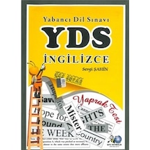 Yds İngilizce Yabancı Dil Sınavı Yaprak Test Sevgi Şahin