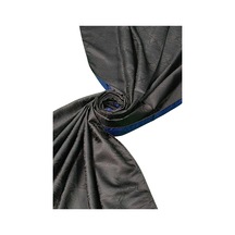 Mim Eşarp Leila Çift Taraflı Jakarlı Desenli İpeksi Şal 75x190 Cm Siyah - Saks