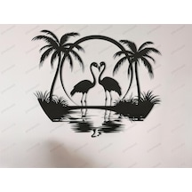 Tropikal Flamingo Duvar Dekoru - 3d Yazıcı Baskı 21 X 17