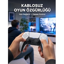 Ps5 Uyumlu Kablosuz Oyun Kolu Sessiz Tuşlar Ve Güçlü Performans Yeni Nesil Mh-hs8976-8615 Beyaz