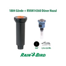 Rain Bird Rvan14360 Döner Nozul Tam Tur 2,4 - 4,6 Mt. Ve 1804 Profesyonel Sprey Gövde Seti
