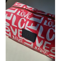 Meryy Collection Makyaj Organizer Çanta Love Desen Tek Ebat