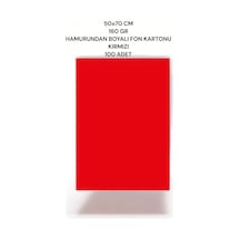 Kırmızı 50x70 Cm 160 Gr Fon Kartonu 100'lü Paket