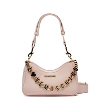 Love Moschino Kadın Deri Logo Ve Zincir Detaylı Omuz Çanta Jc4070pp1ml1360a Açık Pembe
