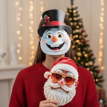Maske Yılbaşı Temalı 2li Kardan Adam Noel Baba Diğer