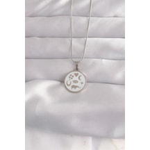 Mey İthalat 316l Çelik Gümüş Renk Beyaz Mineli Karışık Figürlü Tarot Kolye - Özel Seri Meyeb66cdcf484c363ca252091947