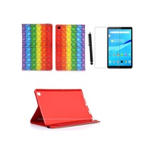 Huawei Mate Pad T10 - T10s Kılıf Kabartma Resimli Kılıf + Ekran Koruyucu + Kalem Diğer