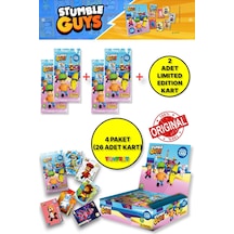 Panini Stumble Guys Koleksiyon Kartları - Çoklu Set - 4 Paket 24 Adet Kart 2 Limited Edition Kart