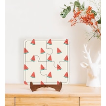 Bk Gift Karpuz Tasarımlı Ahşap Standlı Puzzle Çerçeve-1