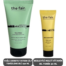 The Fair Tea Tree Sebum Control Yüz Temizleme Jeli 100 ML + Multi Vitamin Jel Tonik 30 ML