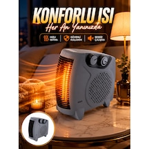 Fanlı Oda Isıtıcısı Termostat Kontrollü Soğuk Hava Üfleme Modu Yeni Nesil - Lisinya