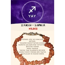 Gümüştel El Sanatları Sertifikalı Burç Taşı Yay Burcu Yıldız Taşı Bileklik Çok Renkli