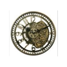Cm 18k010 55 Cm Çarklı Duvar Saati Büyük Boy Dekoratif Vintage Şık Model Çok Renkli