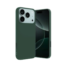 Apple iPhone  Uyumlu,  17 Pro Nano İçi Kadife Silikon - Koyu Yeşil