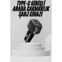Araç İçi Şarj Cihazı 38w Güç Kapasiteli Type-c Girişli Araba Çakmaklık Standart