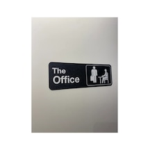 The Office Kapı Tabelası 17cmx6cm Siyah