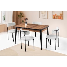 Yakamoz Alfa Mdf Mutfak Masa Sandalye Takımı 80x130