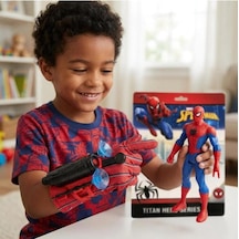 17 Cm Örümcek Adam Ve Vantuzlu/ok Atma Özellikli Eldiven Spider-Man