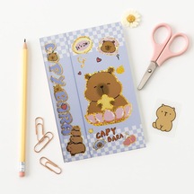 22x15 Capybara Temalı Mıknatıs Kapaklı Defter 100 Yaprak - M3