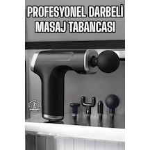 Masaj Tabancası 4 Başlıklı Kas Ve Vücut Ağrıları İçin Şarjlı Darbeli Açık Lacivert 53785677