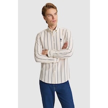 U.S. Polo Assn. U.s. Polo Assn. Erkek Açık Lacivert Gömlek Desenli 50322170-vr059