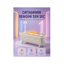 Yağmur Efektli Hava Nemlendirici 280 Ml Aromaterapi Difüzörü Alev Modlu Uzaktan Kumandalı Renkli
