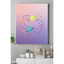 Uzay Temalı Çocuk Odası Kanvas Tablo 40 X 60