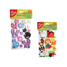 Bu-bu 3d Eva Sticker Hayvanlar 24 Lü Bubu-sts040 Çok Renkli
