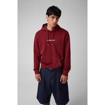 Guess Guess Jeans Logolo Kapüşonlu Erkek Sweatshirt M5rq38kcpr1 Kırmızı