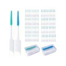 Willowhaven 400 Adet Naneli Diş Arası Fırçası Mavi Ve Yeşil Kıllı Diş İpi Braş Temizleyici Ağız Sağlığı