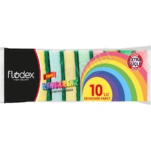 2 Adet Flodex Rengarenk Düz Sünger 10'lu