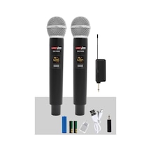 Lastvoice SXC-1099E Şarjlı ÇİFTLİ EL Telsiz Kablosuz Mikrofon UHF