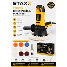 Staxx St9955x Devir Ayarlı Araç Koltuk Yıkama Zımpara Parlatma Pasta Cila Polisaj Makinası Full Set