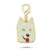 Husky Beyaz Altın Kaplama Mineli Aksesuar Renkli