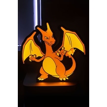 Charizard Tasarımlı Dekoratif Gece Lambası Çok Renkli