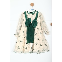 Xo Kids Kız Çocuk Elbise 3-7 Yaş 2558 Yeşil