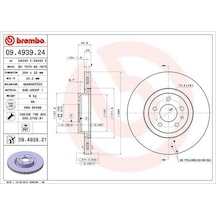 2 Adet- Brembo Ön Fren Aynası Opel Combo D 12 Fıat Doblo 10 Egea 16 Alfa Romeo 147 01 156 97 05 284 X 22 5 Delik Havalı 09493924 95515331 569095 52119576 46445006