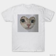 Flood Of Style Sevimli Kedi Kalp Meme Kedi Sevgilisi T-shirt Erkekler Kadınlar Için % 100% Pamuk T Shirt Kıs Çok Renkli