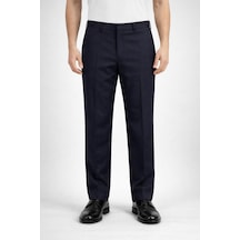 Classics Men Caserta Klasik Fit Likralı Erkek Kanvas Pantolon - 7514 Lacivert