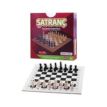 Satranç Takımı Seti Mdf Ahşap Tabla Plastik Taşlar Kutulu Başlangıç Seti Kutu Oyunu 29 Cm