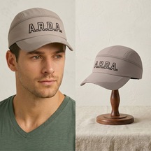 Bk Gift Kişiye Özel İsim Nakışlı Unisex Tenis Şapkası Krem Mikro Kumaş Ayarlanabilir Metal Tokalı
