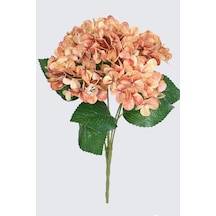 Yapay Lüx 5 Dallı Islak Ortanca Demeti 45 Cm Kahve