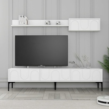 Variant Lyon Duvar Raflı Tv Ünitesi - Beyaz / Siyah