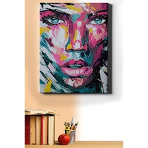 Webstyle Sayılarla Boyama Seti Kasnaklı Renkli Yüz 40 X 50 Cm